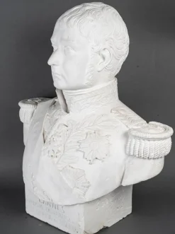New Pamono Large Sculpture Bust of Marshal Lannes, 1700s-1800s, Plaster