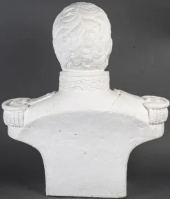 New Pamono Large Sculpture Bust of Marshal Lannes, 1700s-1800s, Plaster