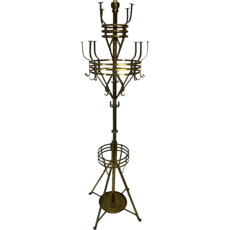 Discount Pamono Large Secession Brass Coat Hanger by Adolf Loos, 1890s