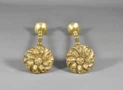 Pamono Large Second Empire French Brass Curtain Tie-Backs, Set of 2