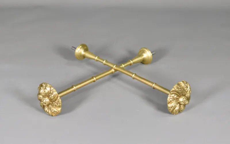 Pamono Large Second Empire French Brass Curtain Tie-Backs, Set of 2