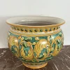 Pamono Large Sicilian Glazed Ceramic Cachepot from Santo Stefano Di Camastra, 1970s> Planters And Jardiniere
