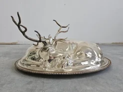 Best Pamono Large Silver Plated Covered Serving Platter attributed to Teghini Firenze, 1960s