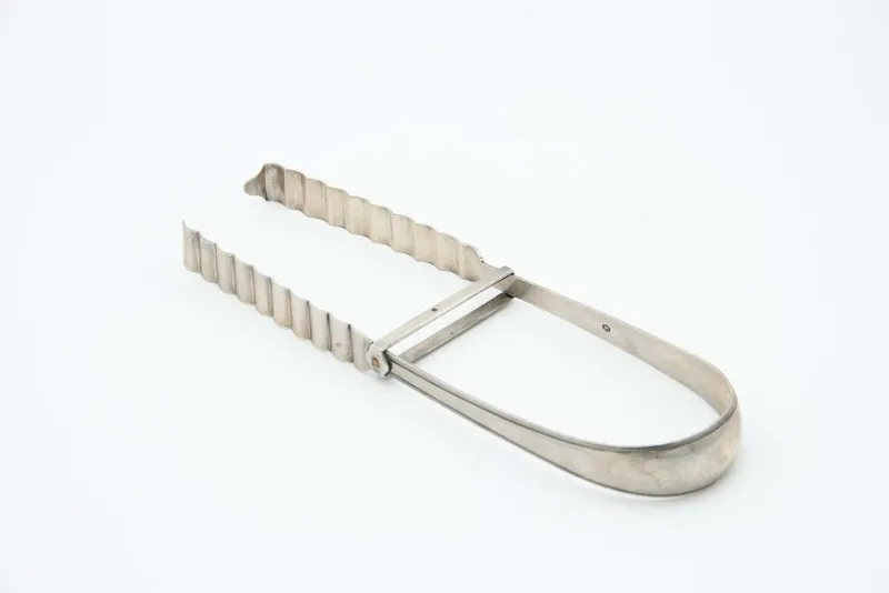 Discount Pamono Large Silver Tongs for Bread Serving
