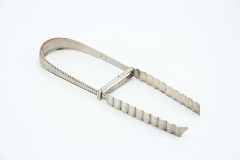 Discount Pamono Large Silver Tongs for Bread Serving