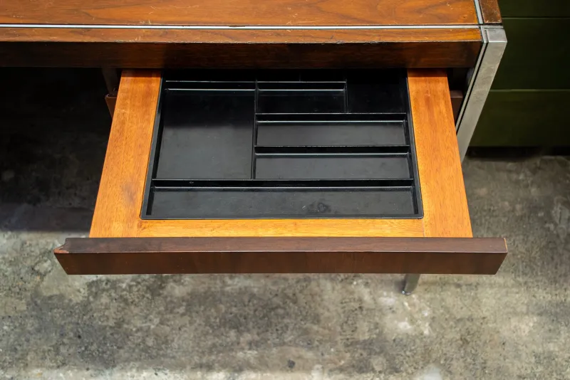 Pamono Large Six Drawer Center Desk by Florence Knoll Bassett for Knoll International, 1960s> Desks