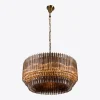 Pamono Large Smoked Amaro Drum Chandelier from Pure White Lines> Ceiling Lights