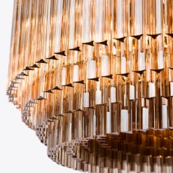 Pamono Large Smoked Amaro Drum Chandelier from Pure White Lines><noscript><img width=