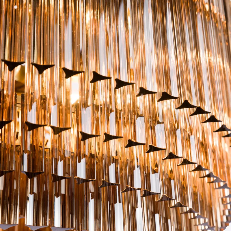 Pamono Large Smoked Amaro Drum Chandelier from Pure White Lines> Ceiling Lights