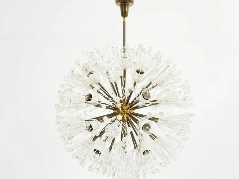 Pamono Large Snowball Sputnik Chandelier from Rupert Nikoll, Austria, 1950s> Ceiling Lights