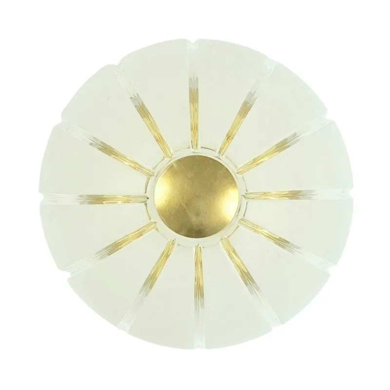 Pamono Large Space Age Glass Flush Mount from Limburg, Germany, 1970s> Ceiling Lights