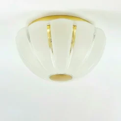 Pamono Large Space Age Glass Flush Mount from Limburg, Germany, 1970s><noscript><img width=