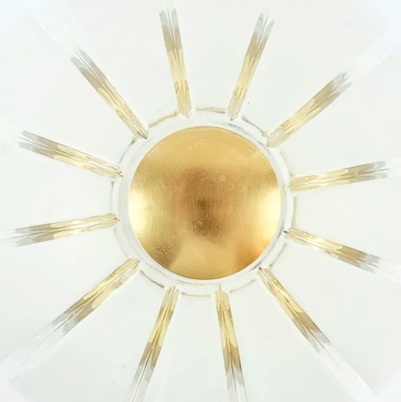 Pamono Large Space Age Glass Flush Mount from Limburg, Germany, 1970s> Ceiling Lights