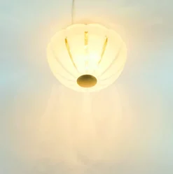 Pamono Large Space Age Glass Flush Mount from Limburg, Germany, 1970s><noscript><img width=