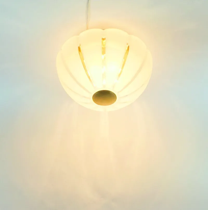 Pamono Large Space Age Glass Flush Mount from Limburg, Germany, 1970s> Ceiling Lights