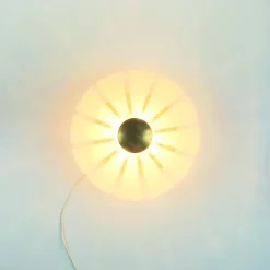 Pamono Large Space Age Glass Flush Mount from Limburg, Germany, 1970s><noscript><img width=
