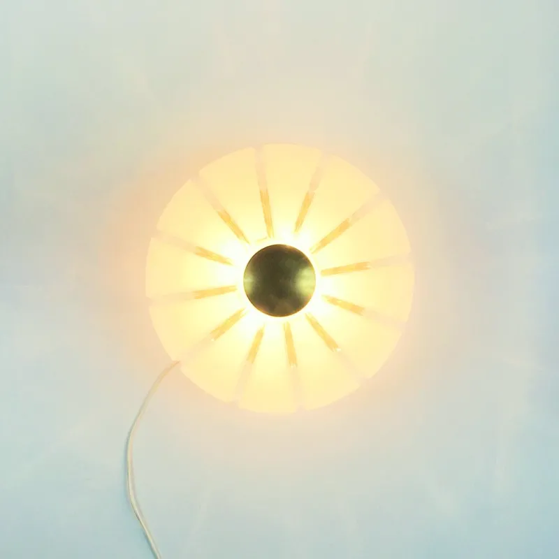 Pamono Large Space Age Glass Flush Mount from Limburg, Germany, 1970s> Ceiling Lights