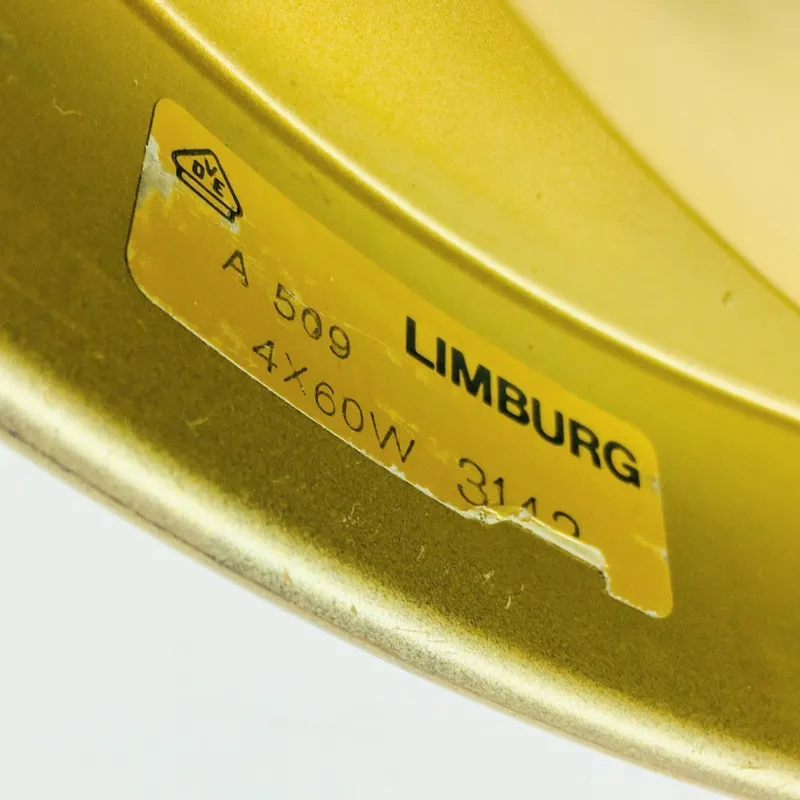 Pamono Large Space Age Glass Flush Mount from Limburg, Germany, 1970s> Ceiling Lights