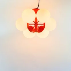 Pamono Large Space Age Sputnik Ceiling Light in Opal Glass from Kaiser Leuchten, 1960s><noscript><img width=