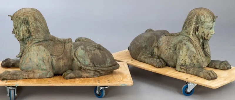 Best Pamono Large Sphinx Figures, 1900, Set of 2