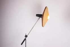 Pamono Large Steel and Teak Tilting Floor Lamp by Georges Frydman, 1960s><noscript><img width=