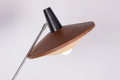 Pamono Large Steel and Teak Tilting Floor Lamp by Georges Frydman, 1960s><noscript><img width=