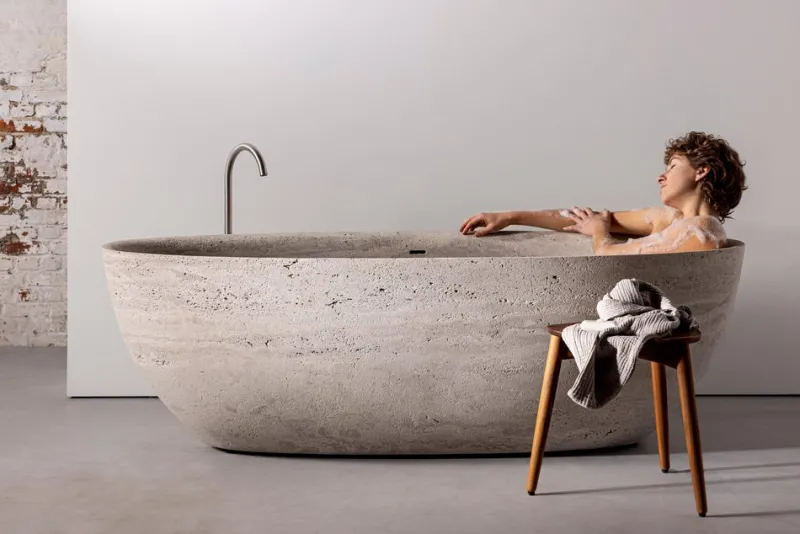 Pamono Large Stone Bathtub by Studio Loho> Architectural Elements