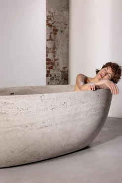 Pamono Large Stone Bathtub by Studio Loho><noscript><img width=
