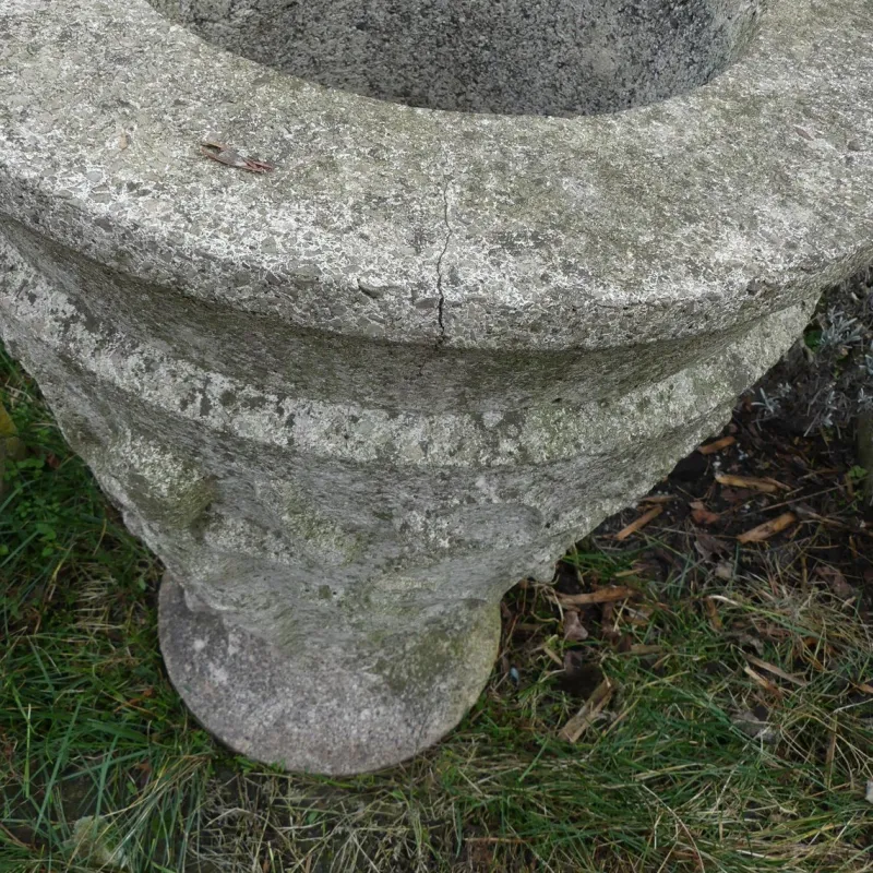 Pamono Large Stone Casting Garden Planter, 1930> Garden Accessories