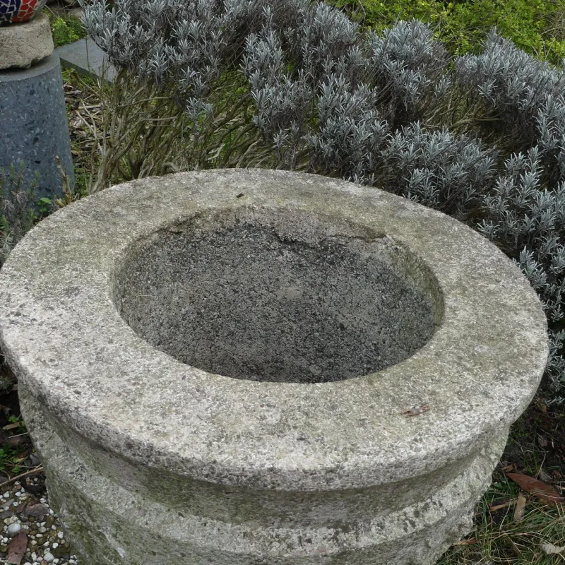 Pamono Large Stone Casting Garden Planter, 1930> Garden Accessories