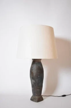 Pamono Large Stoneware Oblong Lamp from La Borne, 1970s> Table Lamps