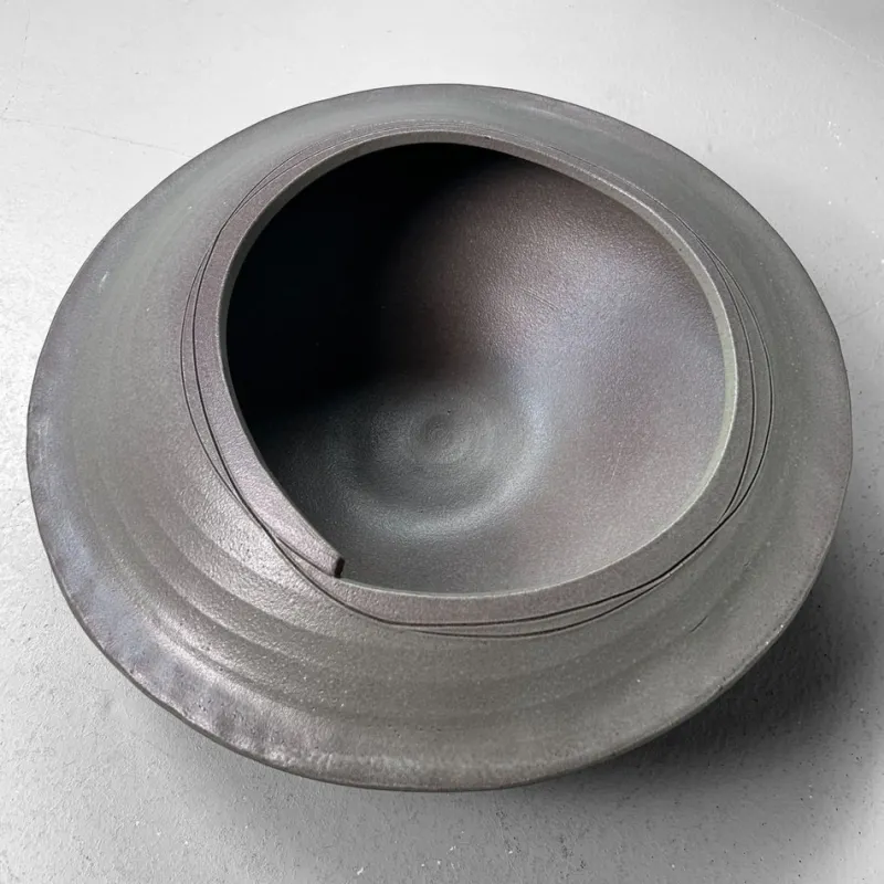 Outlet Pamono Large Studio Pottery Ceramic Ikebana Bowl, Japan, 1970s