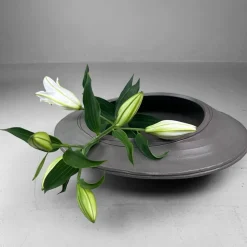 Outlet Pamono Large Studio Pottery Ceramic Ikebana Bowl, Japan, 1970s