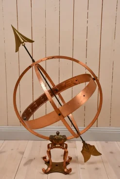 Sale Pamono Large Swedish Wrought Iron, Brass and Copper Garden Sundial, 1960s
