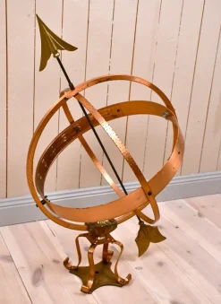 Sale Pamono Large Swedish Wrought Iron, Brass and Copper Garden Sundial, 1960s