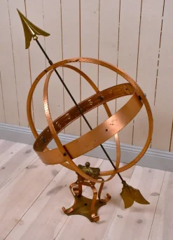 Sale Pamono Large Swedish Wrought Iron, Brass and Copper Garden Sundial, 1960s
