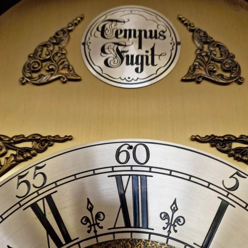 Sale Pamono Large Table Clock Tempus Fugit