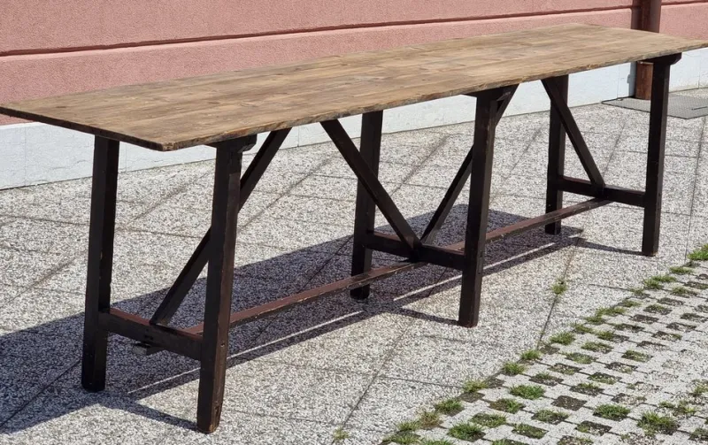 Pamono Large Table in Fir, 1920s> Worktables & Workbenches