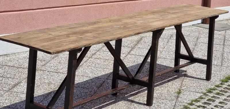 Pamono Large Table in Fir, 1920s> Worktables & Workbenches