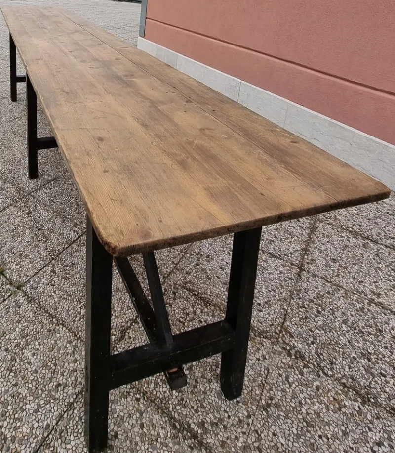 Pamono Large Table in Fir, 1920s> Worktables & Workbenches