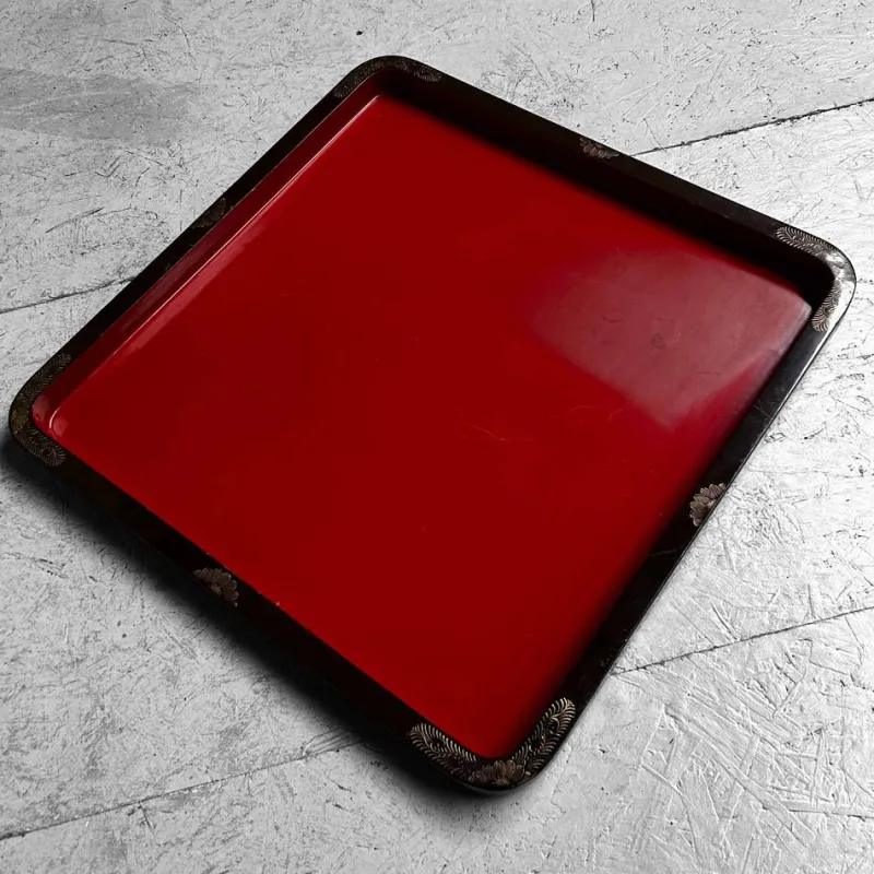 Pamono Large Taishō Era Urushi Lacquer Tray, Japan, 1920s> Trays