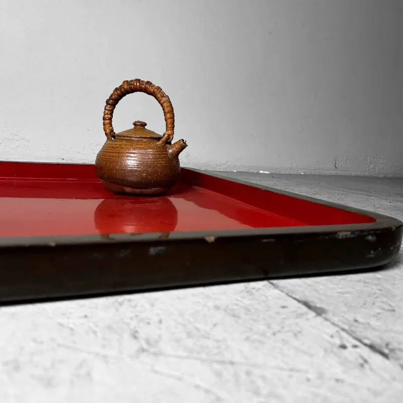 Pamono Large Taishō Era Urushi Lacquer Tray, Japan, 1920s> Trays