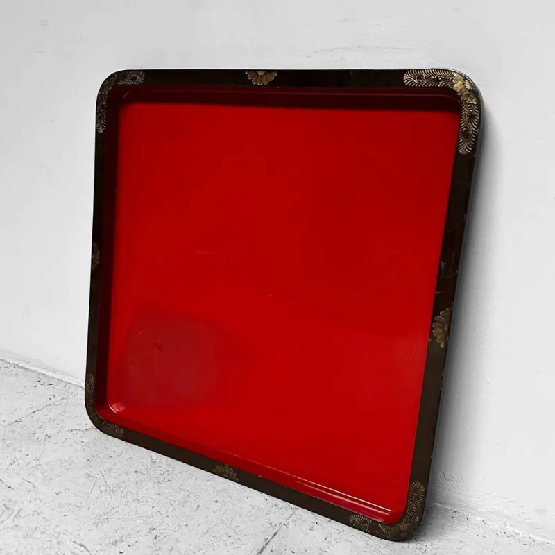 Pamono Large Taishō Era Urushi Lacquer Tray, Japan, 1920s> Trays