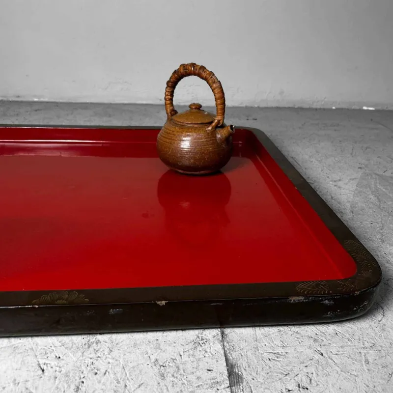 Pamono Large Taishō Era Urushi Lacquer Tray, Japan, 1920s> Trays