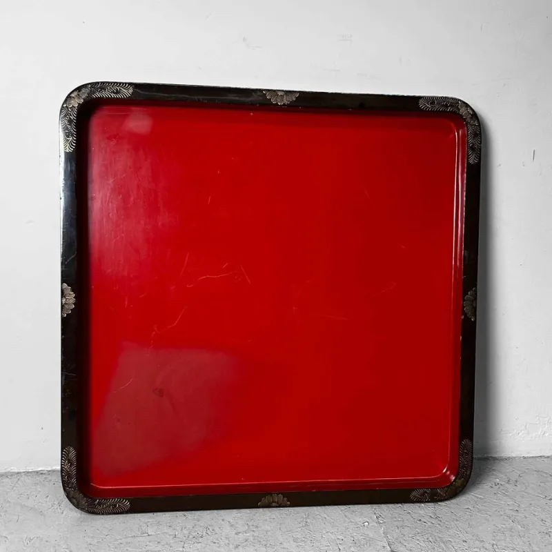 Pamono Large Taishō Era Urushi Lacquer Tray, Japan, 1920s> Trays