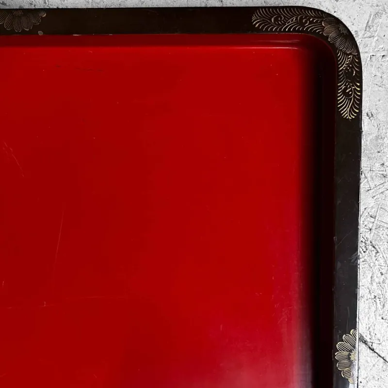 Pamono Large Taishō Era Urushi Lacquer Tray, Japan, 1920s> Trays