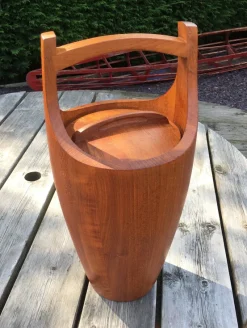 Best Pamono Large Teak Ice Bucket by Jens Quuistgaard for Dansk Design, 1960s