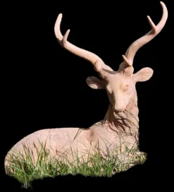 Pamono Large Terracotta Deer, 1950s><noscript><img width=