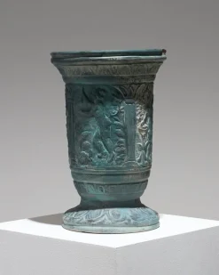 Pamono Large Terracotta Vase with Mythological Decoration, 1950s><noscript><img width=