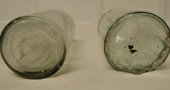 Pamono Large 19th Century Clear Glass Pharmacy Poison Bottles, Unkns, Set of 2><noscript><img width=